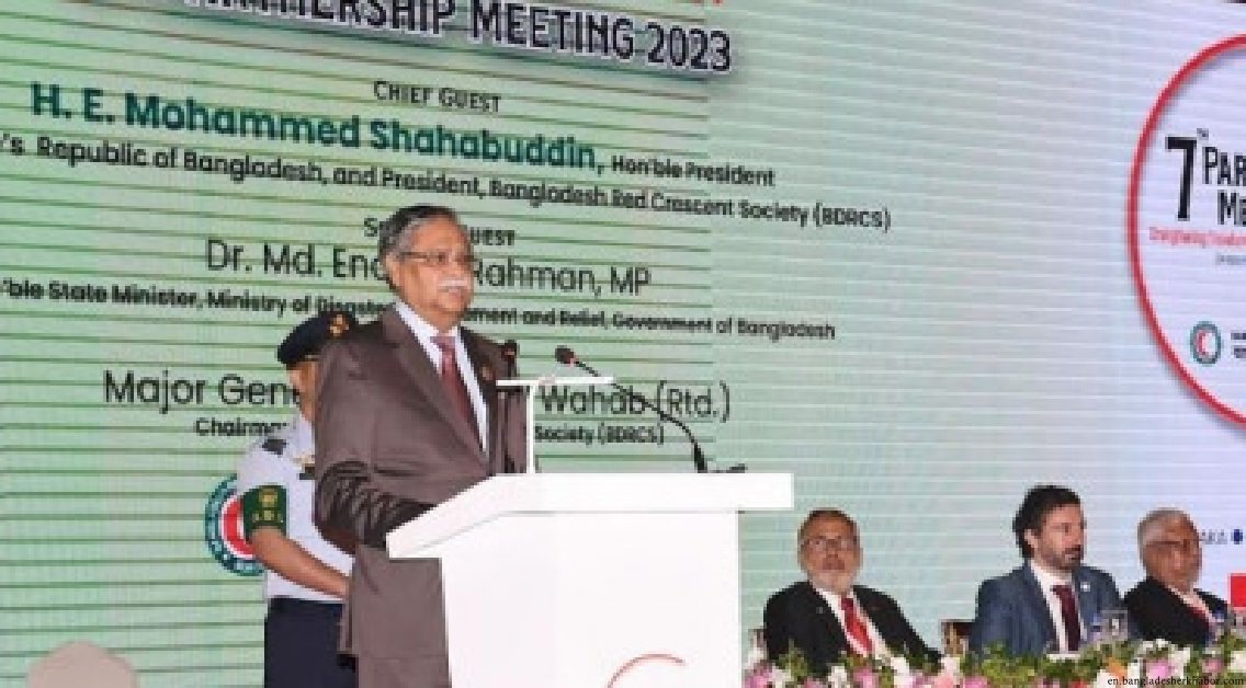 President reiterates call for prompt global actions on Rohingya issue