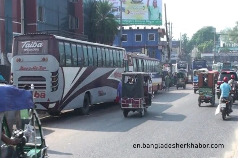Talaimary crossing Katakhali Bazar road turns six lane in Rajshahi